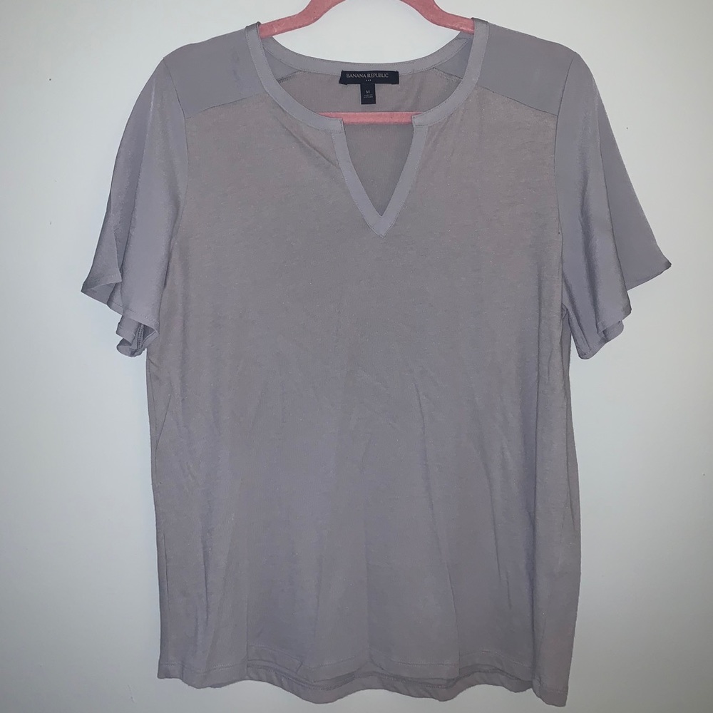 New Banana Republic Light Gray Top